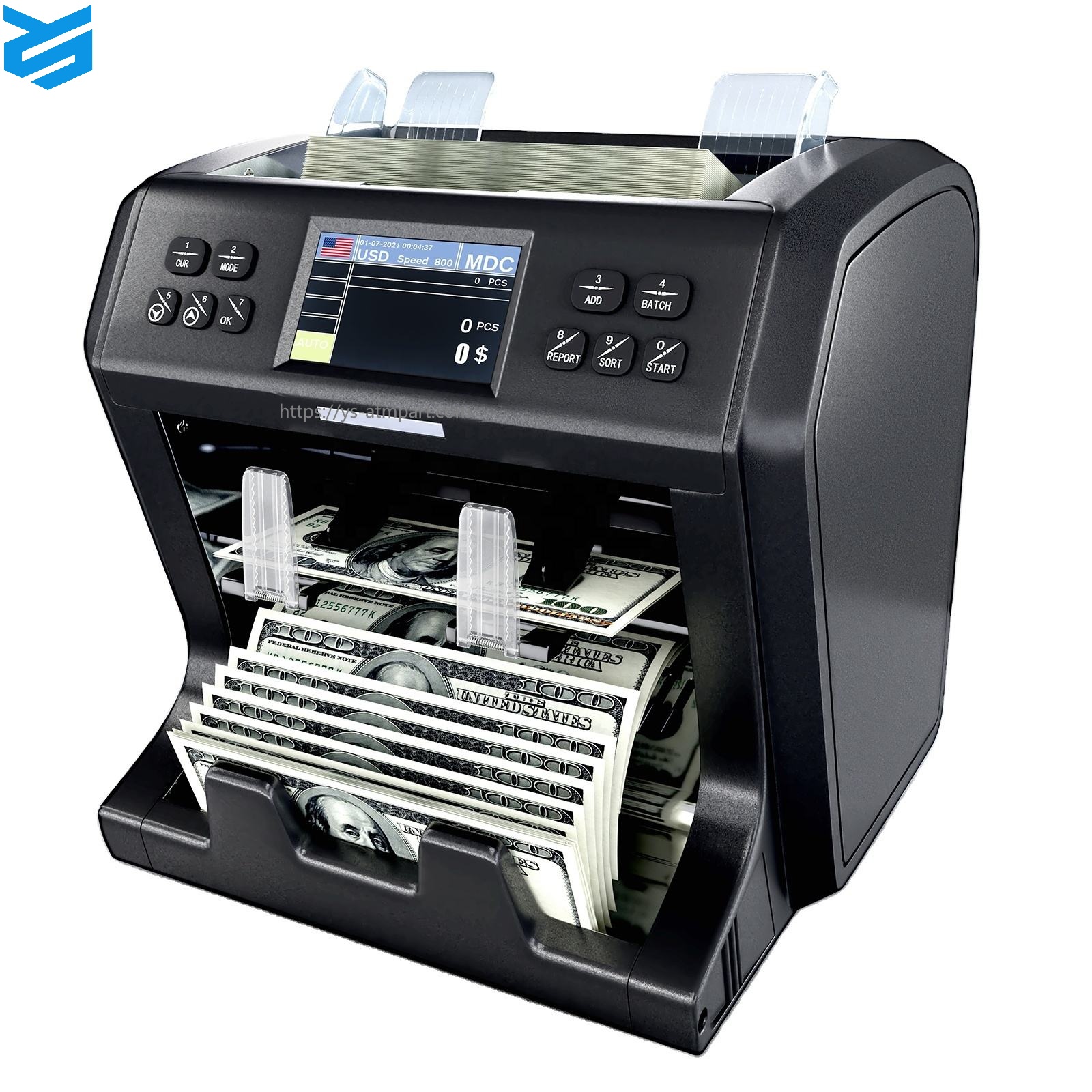WT-800 CIS Hybrid Currency Counter (for XOF, XAF, USD, MXN, GBP, EUR, JPY, AED, SAR and other monetary cash notes)